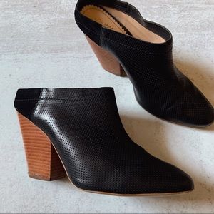 Anthropologie Miss Albright Perforated Leather Mules